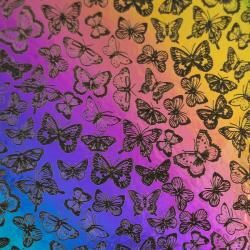 Etched Butterflies Pattern on Thin Glass COE90