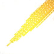 Twisted Cane Clear with Marigold Yellow Single Twist Cane COE90