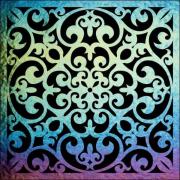 Etched Iridescent Wrought Iron Pattern COE90