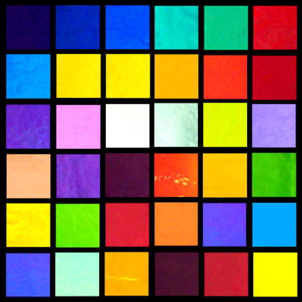1/2 x 1/2 CBS Dichroic Solid Color Squares on 2mm Thin Glass. Mixed Lot of 20 Squares Per Pack. COE90