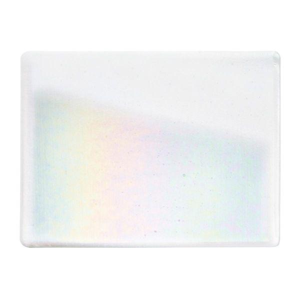 Bullseye Glass Reactive Ice Transparent, Rainbow Iridescent Double-rolled, 3mm COE90