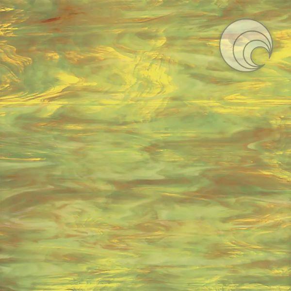 Oceanside Glass Amber, Green/ White COE96