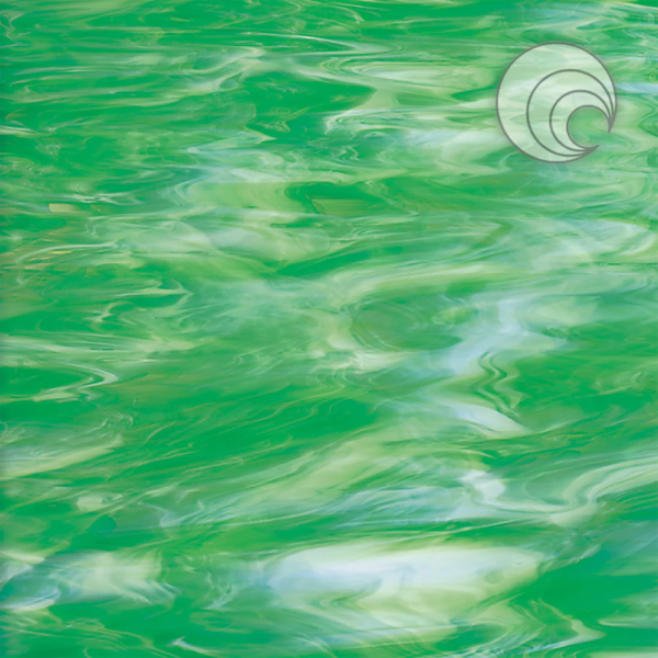 Oceanside Glass Light Green/ White COE96