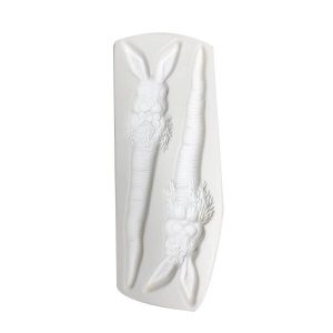 Bunny carrot stake casting mold for glass