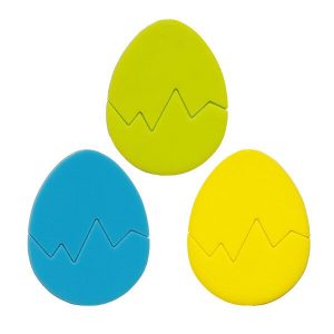 Cracked eggs in blue green and yellow glass precut in COE90 or COE96