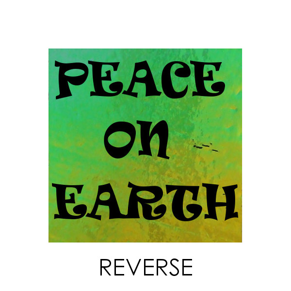 Etched Dichroic Accent Square Peace on Earth COE96
