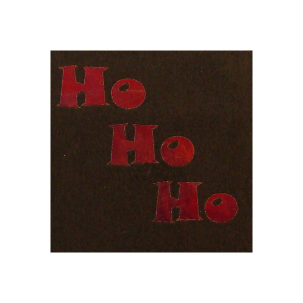 Etched Dichroic Accent Square Ho Ho Ho COE90