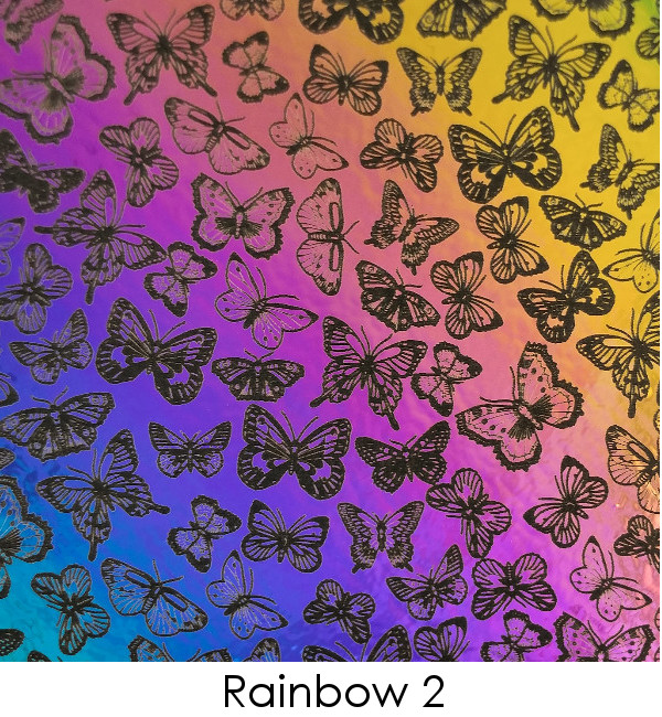 Etched Butterflies Pattern on Thin Glass COE96