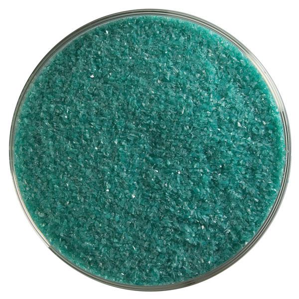 Bullseye Glass Teal Green Opalescent Frit COE90