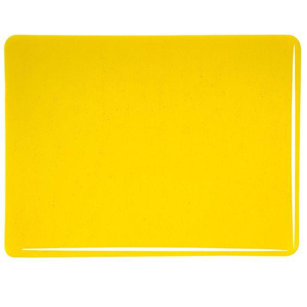 CBS Dichroic Coating Rainbow 2 on Bullseye Yellow Transparent, Thin-rolled, 2mm COE90