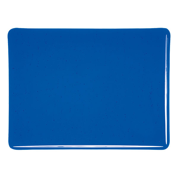 CBS Dichroic Coating Red/ Silver on Bullseye Deep Royal Blue Transparent, Thin-rolled  COE90