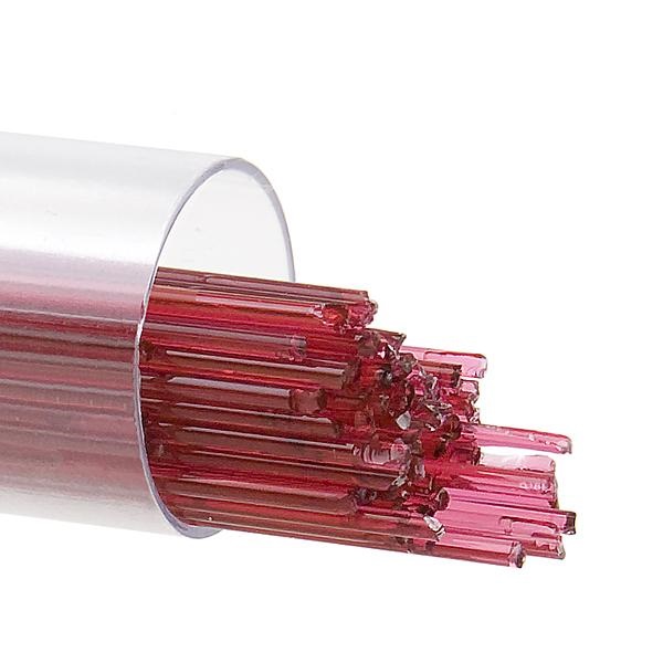Bullseye Glass Stringers Cranberry Pink Transparent COE90