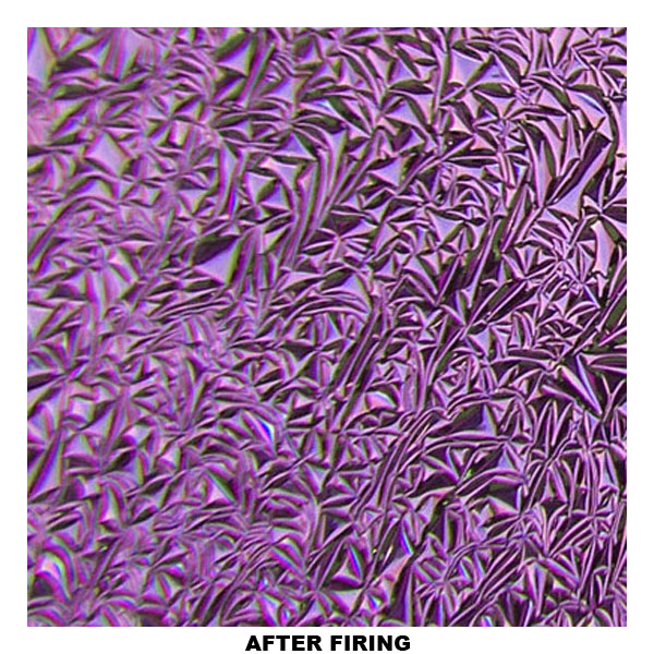 CBS Dichroic Coating Crinklized Purple on Thin Black Glass COE90