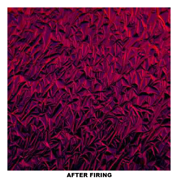CBS Dichroic Coating Crinklized Black Cherry on Thin Black Glass COE90