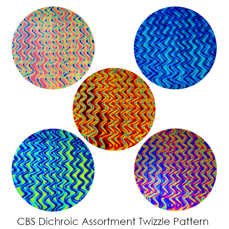 CBS Dichroic Assortment Twizzle Pattern COE90