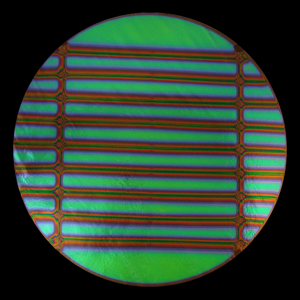CBS Dichroic Coating Aqua 1.5 Stripes Pattern on Thin Black Glass COE90