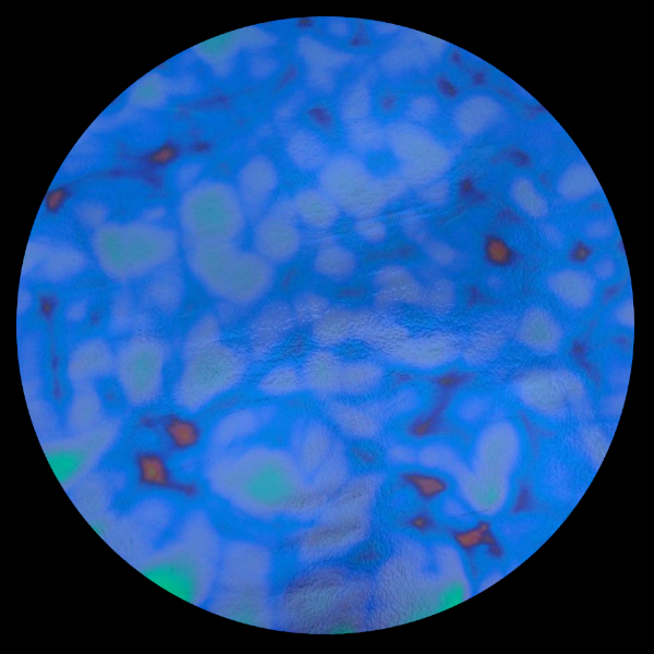 CBS Dichroic Coating Aqua Aurora Borealis Pattern on Thin Black  Glass COE96