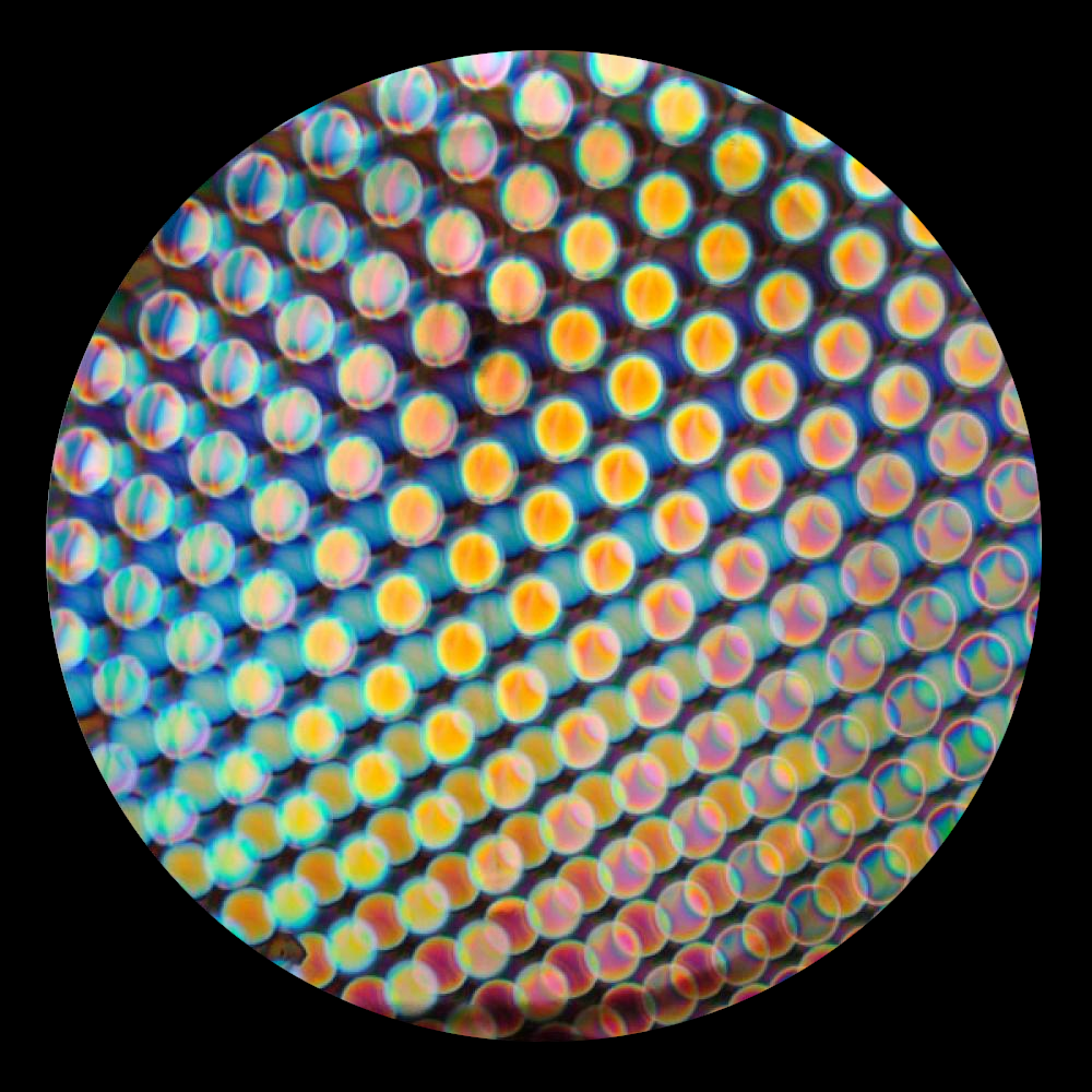 CBS Dichroic Coating Balloons 1 Pattern on Thin Clear Glass COE90