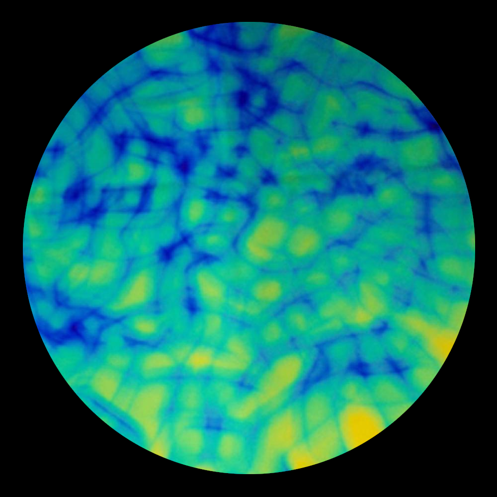CBS Dichroic Coating Blue/ Gold Aurora Borealis Pattern on Thin Clear Glass COE90