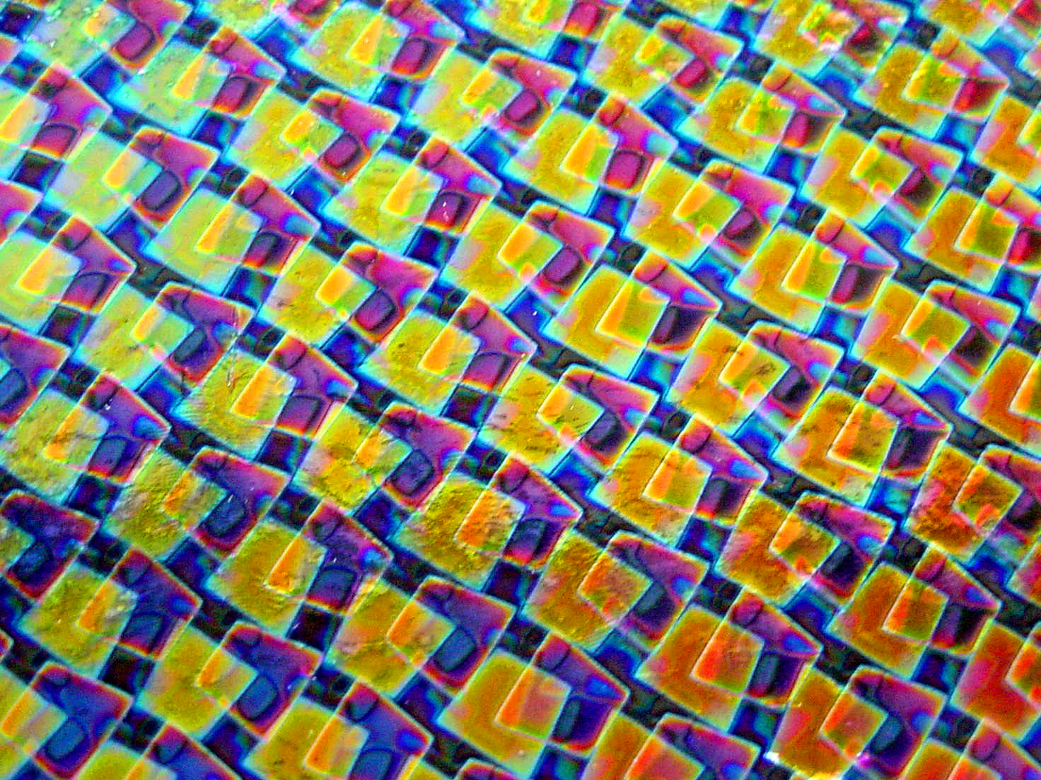 CBS Dichroic Coating Boxes 1 Pattern on Thin Black Glass COE90