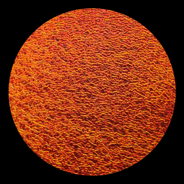 CBS Dichroic Coating Candy Apple Red on Clear Ripple Glass COE90
