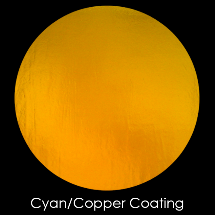 CBS Dichroic Coating Cyan/ Copper Twizzle Pattern on Thin Clear Glass COE96