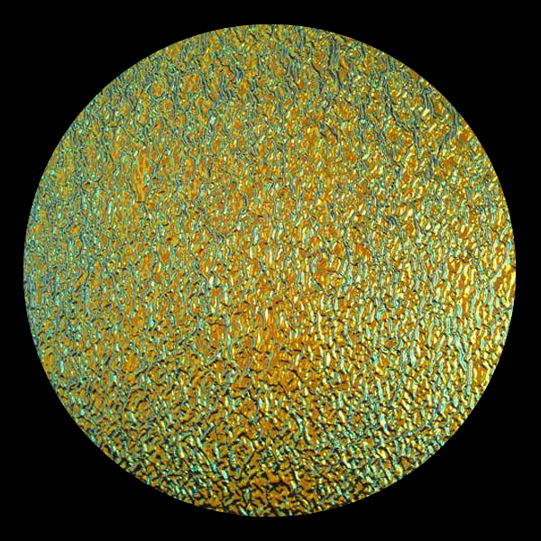 CBS Dichroic Coating Cyan/ Copper on Clear Ripple Glass COE90