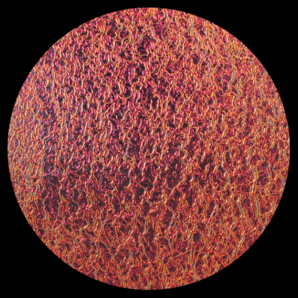 CBS Dichroic Coating Cyan/ Dark Dark Red on Clear Ripple  COE96