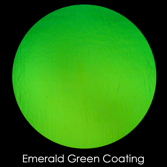 CBS Dichroic Coating Emerald Green Splatter Pattern on Thin Black Glass COE90