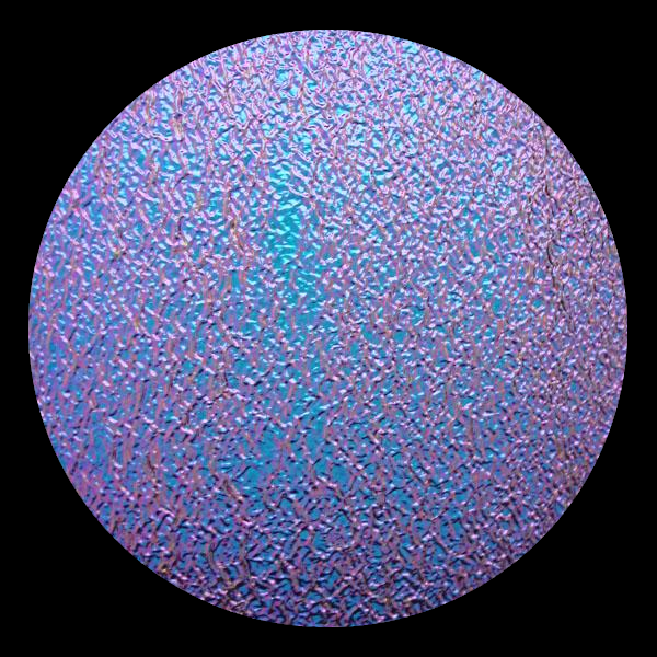 CBS Dichroic Coating Green/ Magenta Blue on Black Ripple Glass COE90