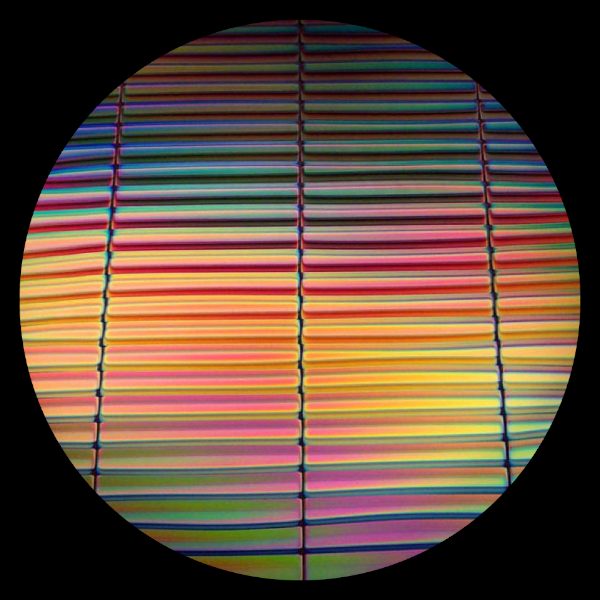 CBS Dichroic Coating Mixture 3/4 Stripes Pattern on Thin Black  Glass COE96