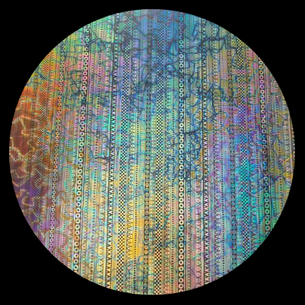 CBS Dichroic Coating Mixture Fusion with Stell Strips Pattern Glass COE96