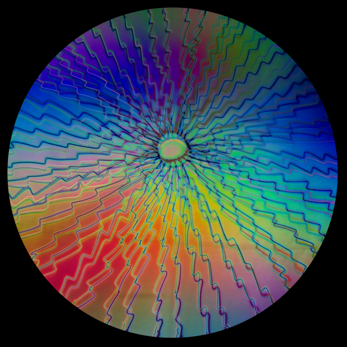 CBS Dichroic Coating Mixture Voltage Pattern on Thin Black Glass COE90