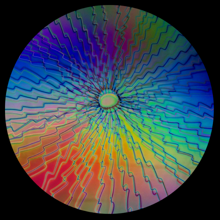 CBS Dichroic Coating Mixture Voltage Pattern on Thin Black  Glass COE96