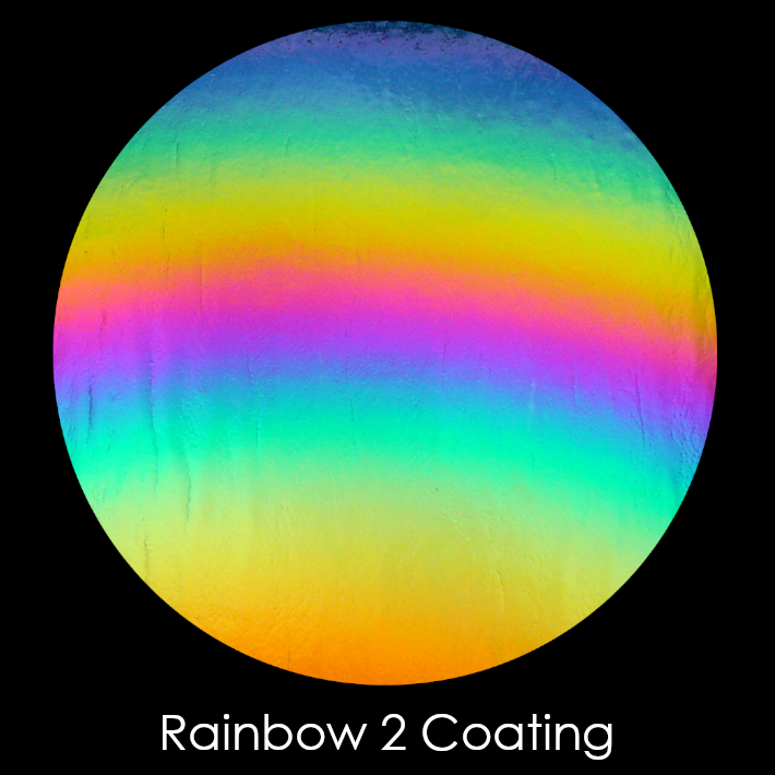 CBS Dichroic Coating Rainbow 2 Twizzle Pattern on Thin Black Glass COE90