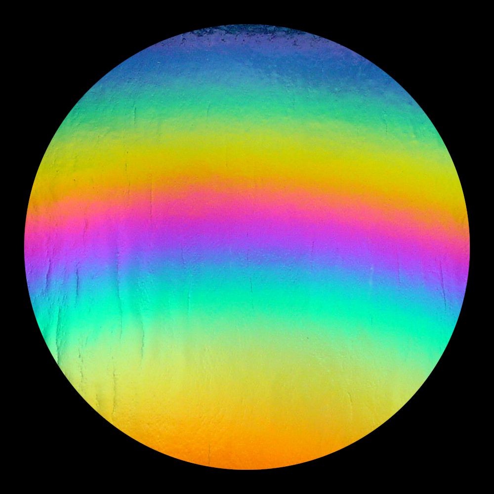 CBS Dichroic Coating Rainbow 2 Plus on Thin Black Glass COE90