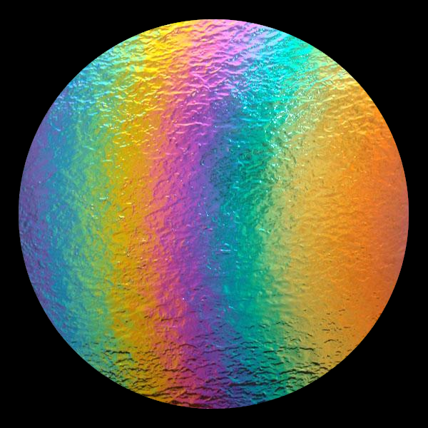 CBS Dichroic Coating Rainbow 2 on Clear Granite Glass COE90