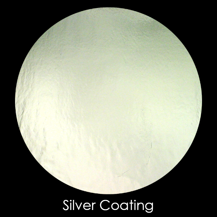 CBS Dichroic Coating Silver on Wissmach Thin Clear Moss Textured Glass COE90