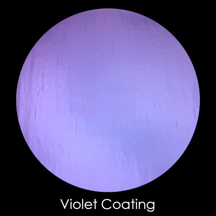 CBS Dichroic Coating Violet Voltage Pattern on Thin Black Glass COE90
