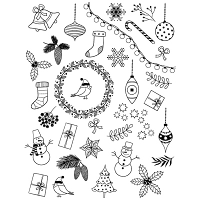Christmas Trimmings Decal Sheet