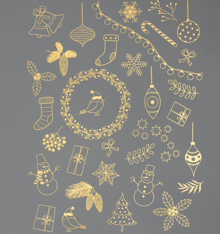 Christmas Trimmings Decal Sheet