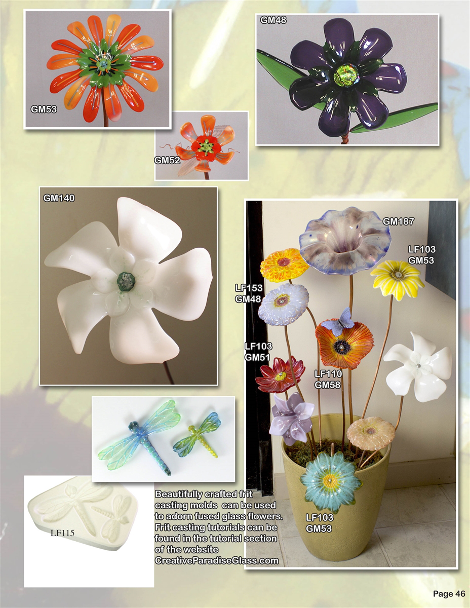 Fused Glass Flowers Molds Book by Creative Paradise