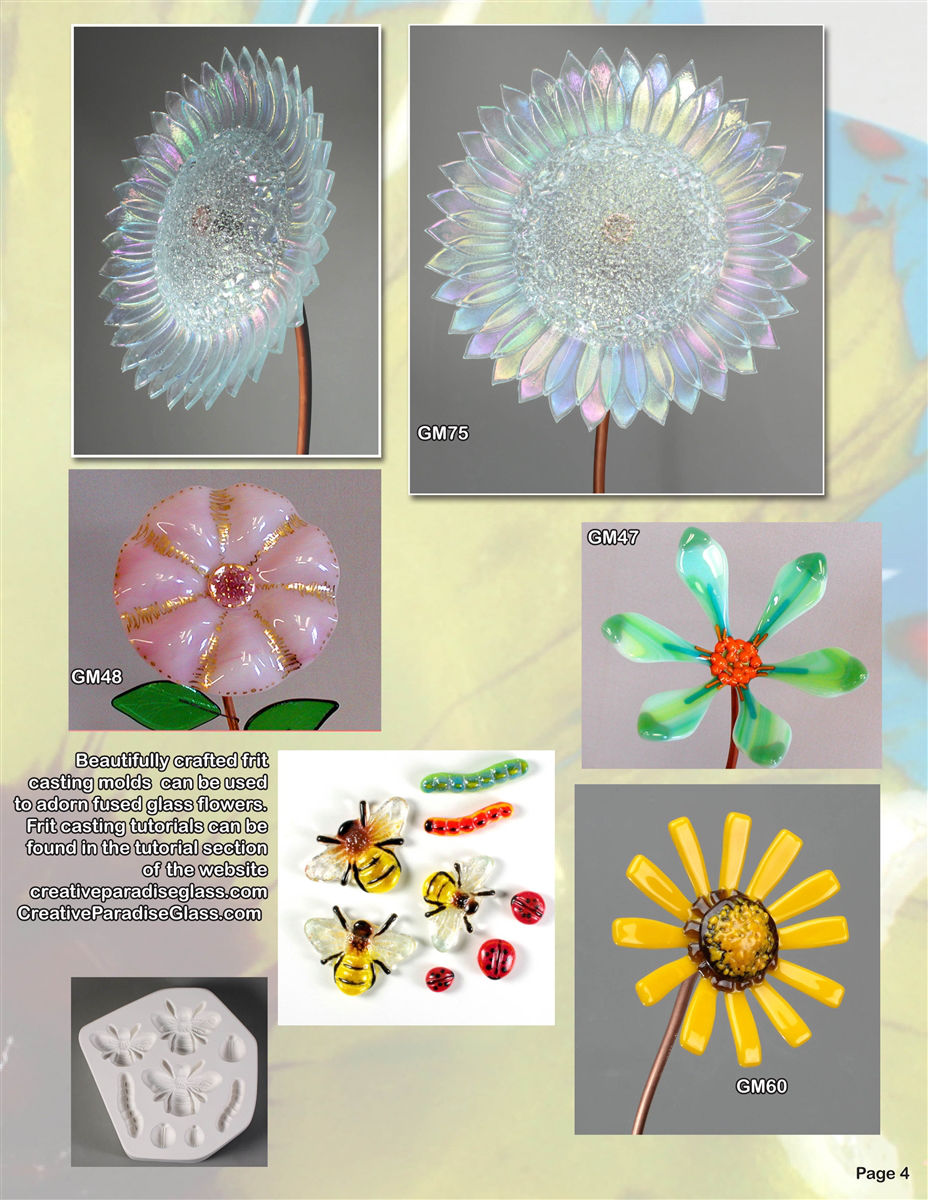 Fused Glass Flowers Molds Book by Creative Paradise