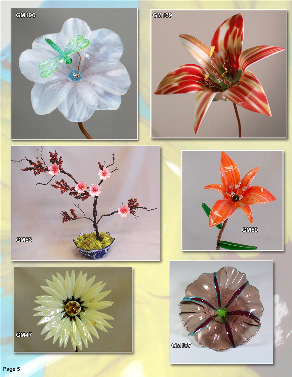 Fused Glass Flowers Molds Book by Creative Paradise