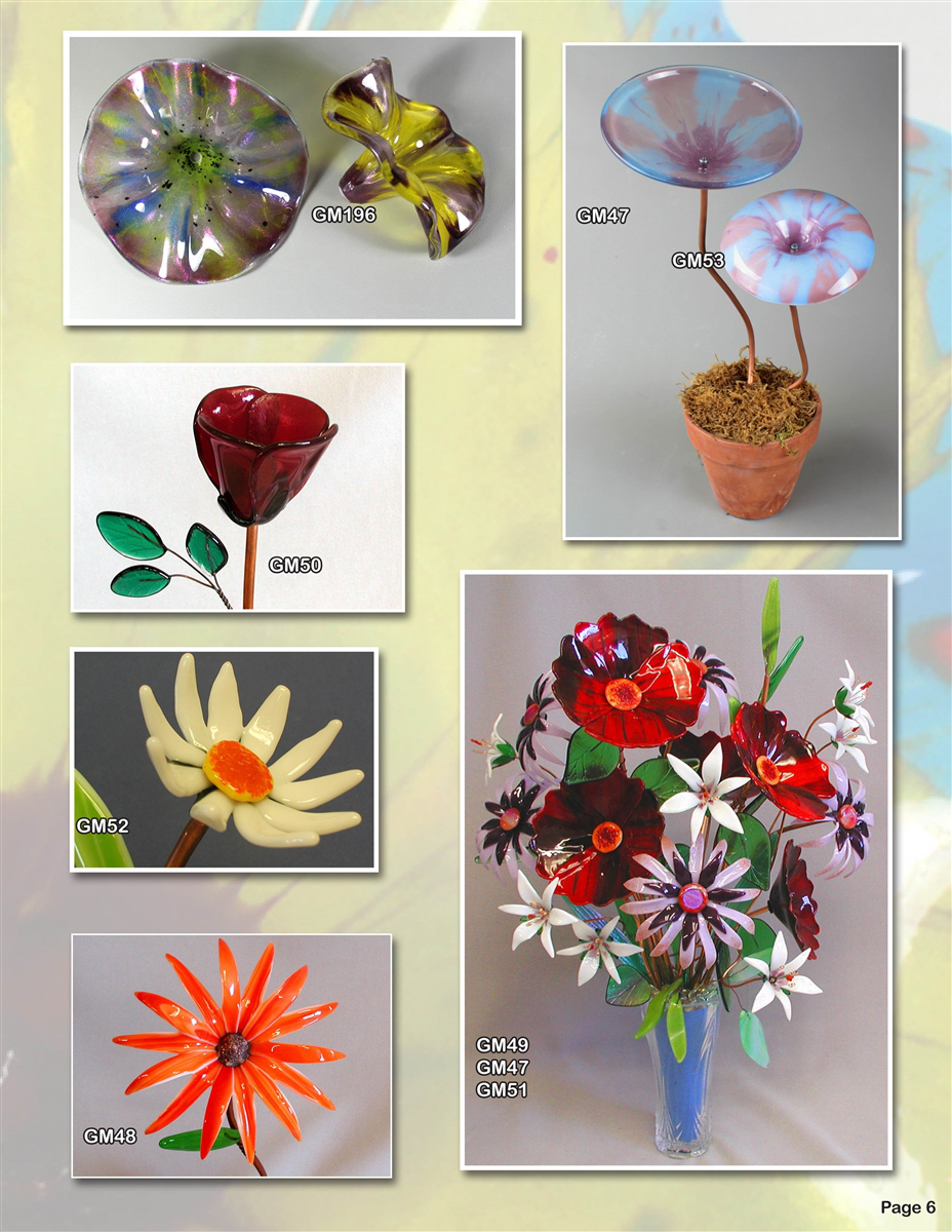 Fused Glass Flowers Molds Book by Creative Paradise