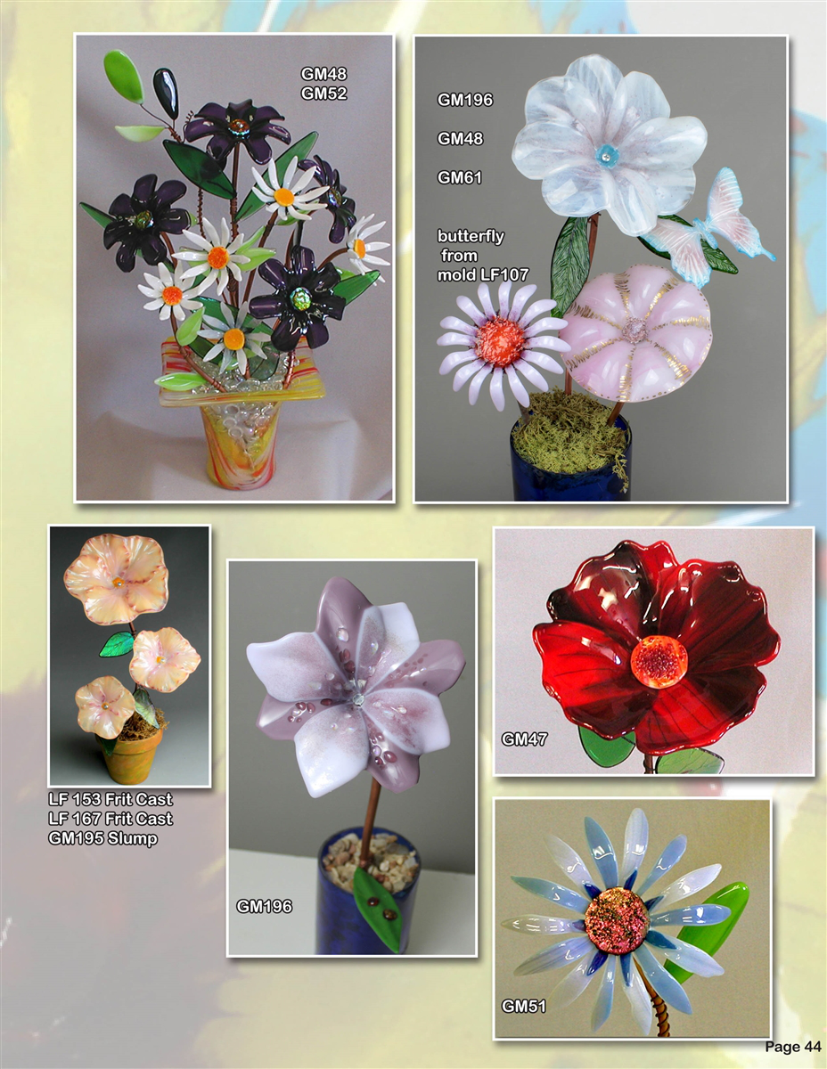 Fused Glass Flowers Molds Book by Creative Paradise