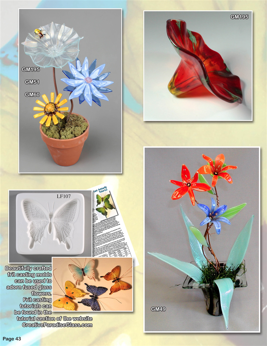 Fused Glass Flowers Molds Book by Creative Paradise