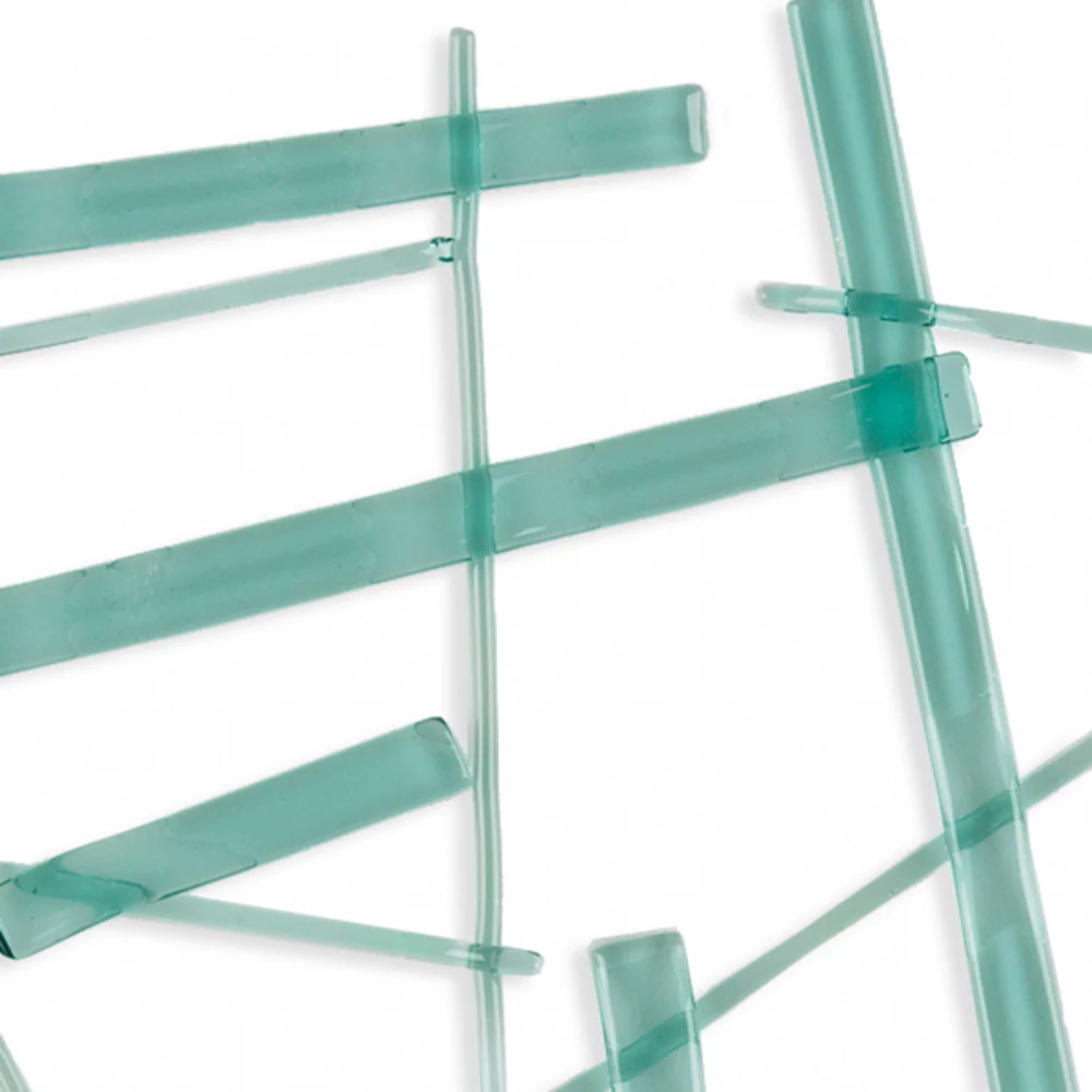 Oceanside Glass Noodles Sea Green Transparent COE96