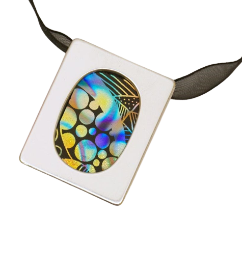 Oval Gallery Frame Pendant Silver Plated