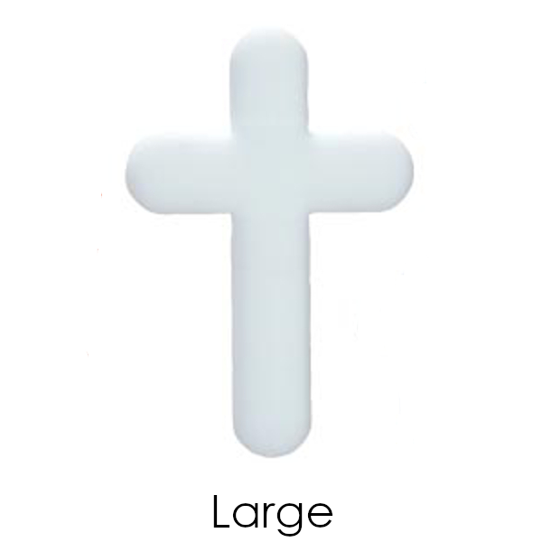 Precut Cross Christian White COE96